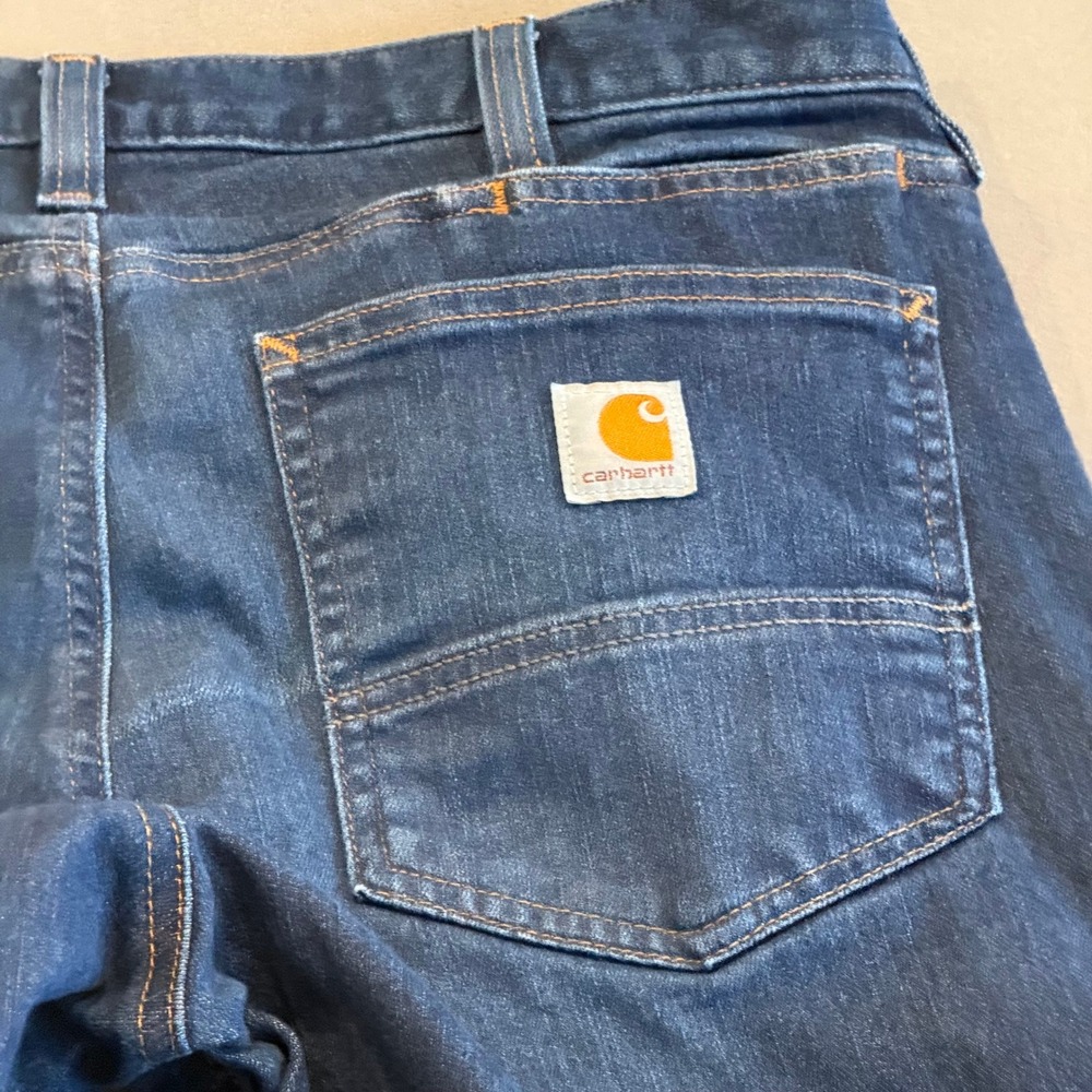 Carhartt Force Straight Fit Jeans Men's 32x34 Dark Wash Low Rise BD4945-M - Picture 13 of 13